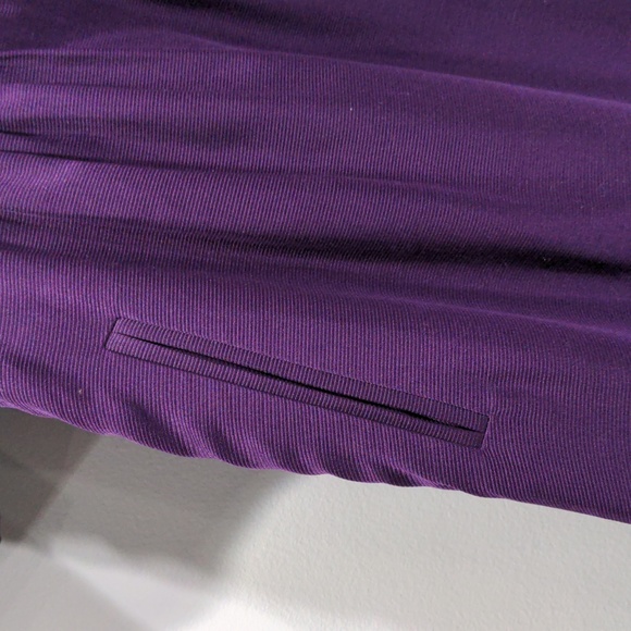 Aidan by Aidan Mattox Purple Silk Dress with Green Lining Size 0 Ruffle Blouson - Picture 5 of 10
